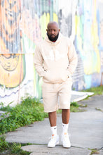 Load image into Gallery viewer, khaki hoodie short set
